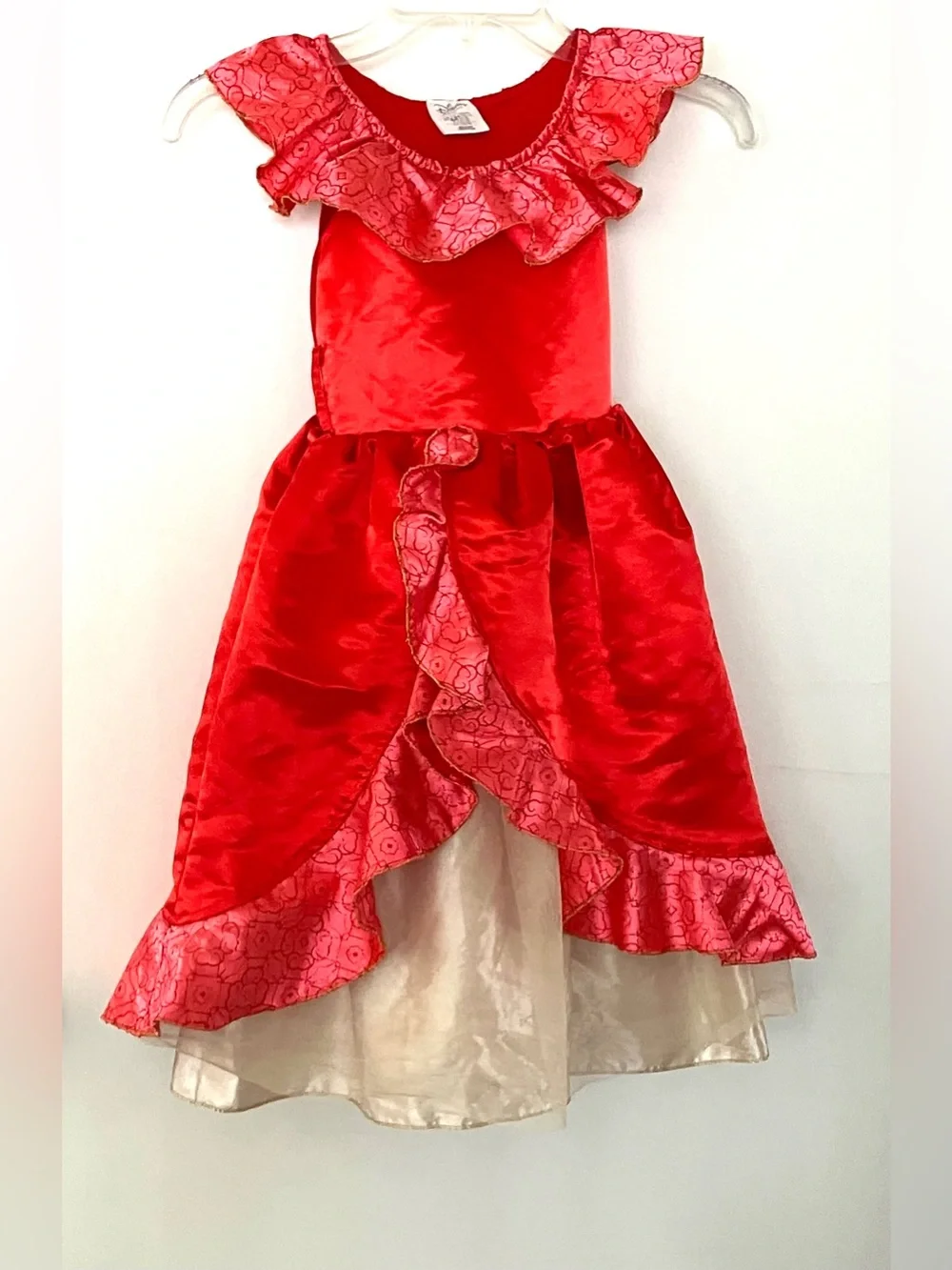 Disney Store Elena of Avalor Red Dress Size 4 Halloween Costume Play Dress Up